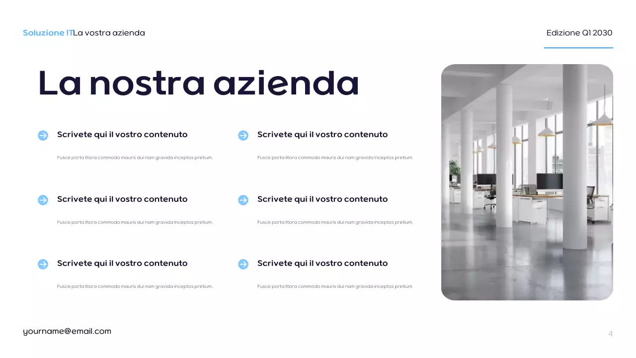 Presentazione IT futuristica blu