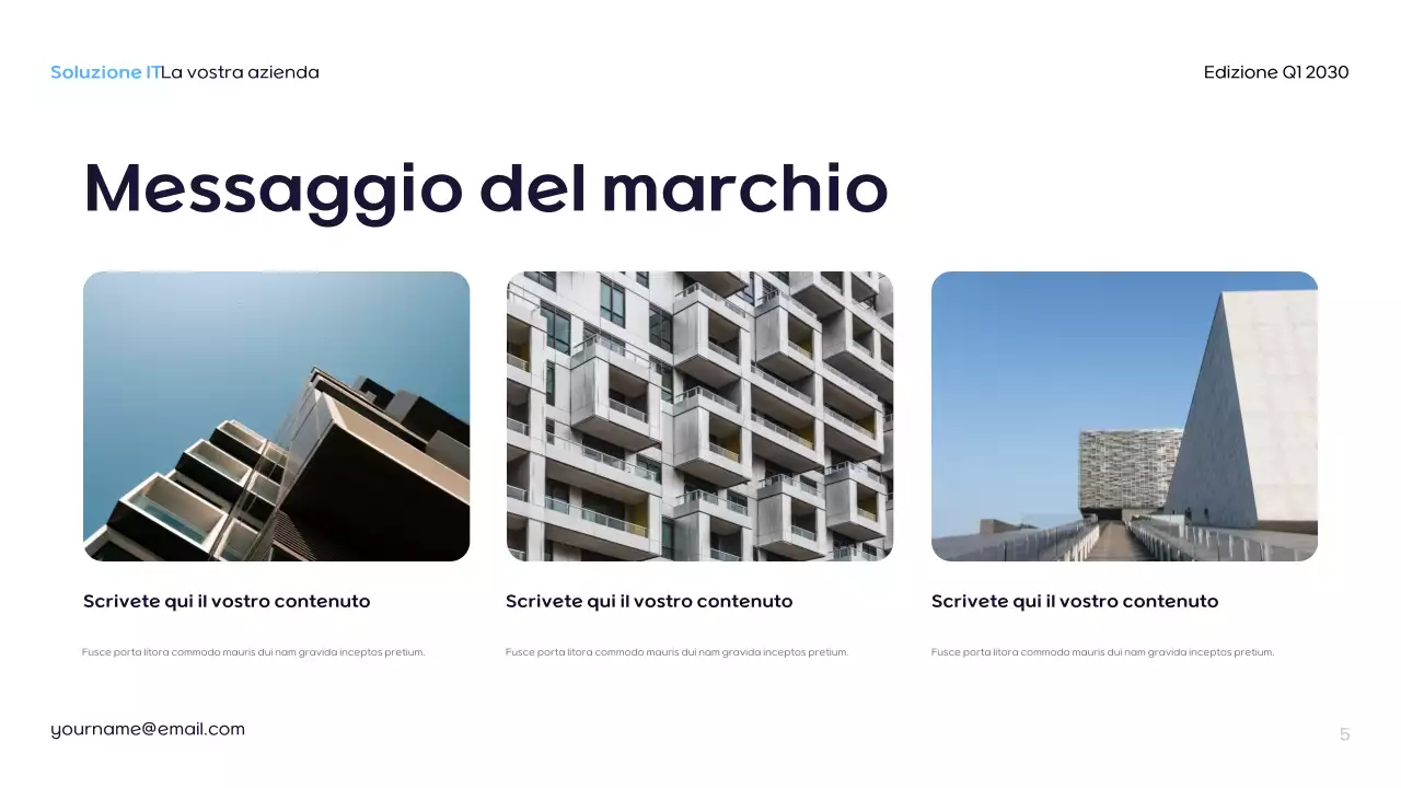 Presentazione IT futuristica blu