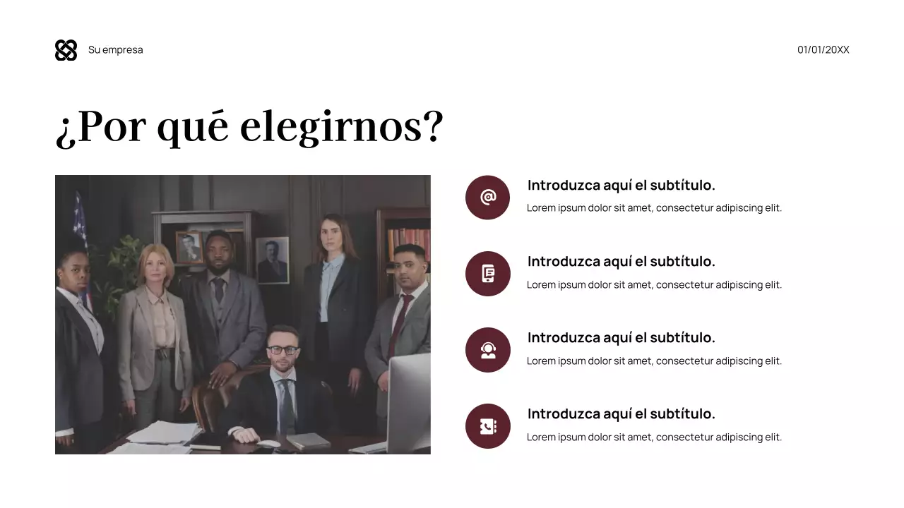 Documento jurídico moderno granate