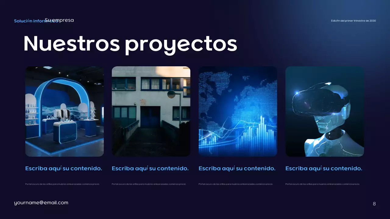 Blue Futuristic IT Presentación