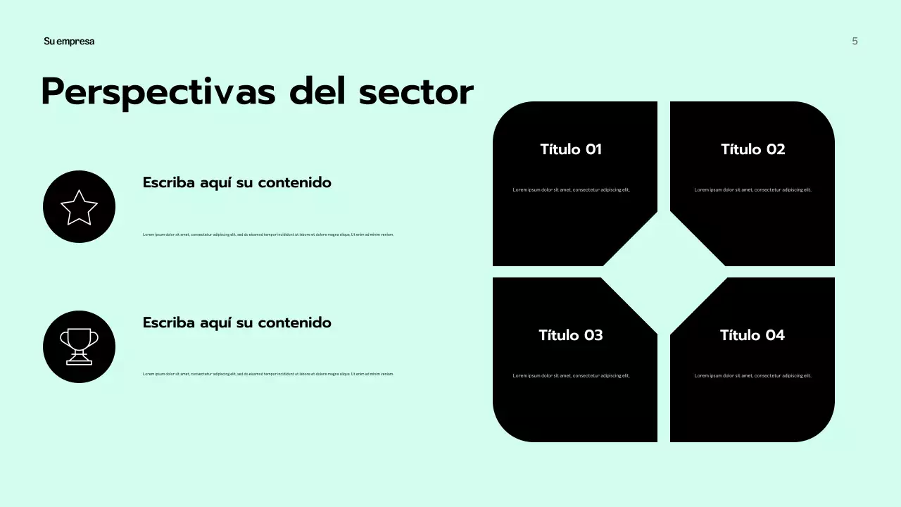 Presentación de la empresa moderna Mint