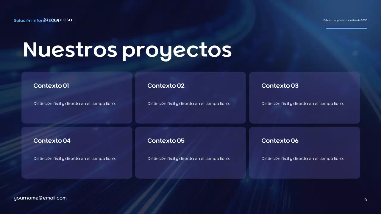 Blue Futuristic IT Presentación