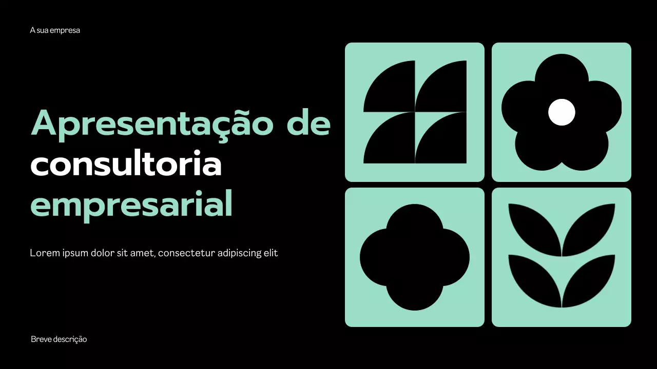 Apresentação comercial moderna da Mint