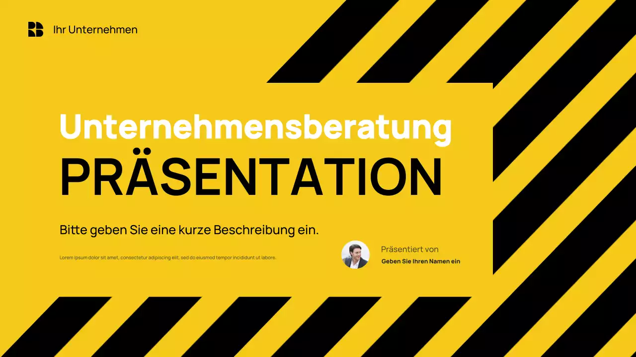 Yellow Modern Business Präsentation