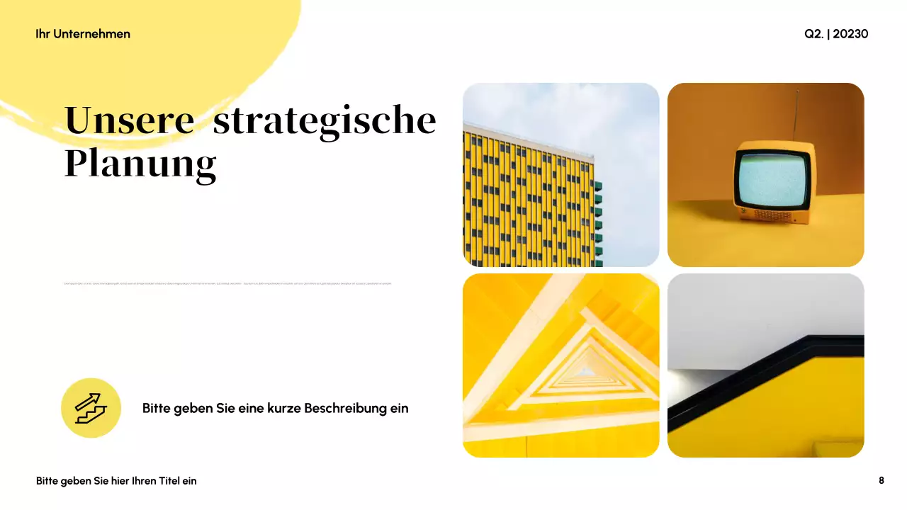 Gelbe abstrakte Geschäftspräsentation