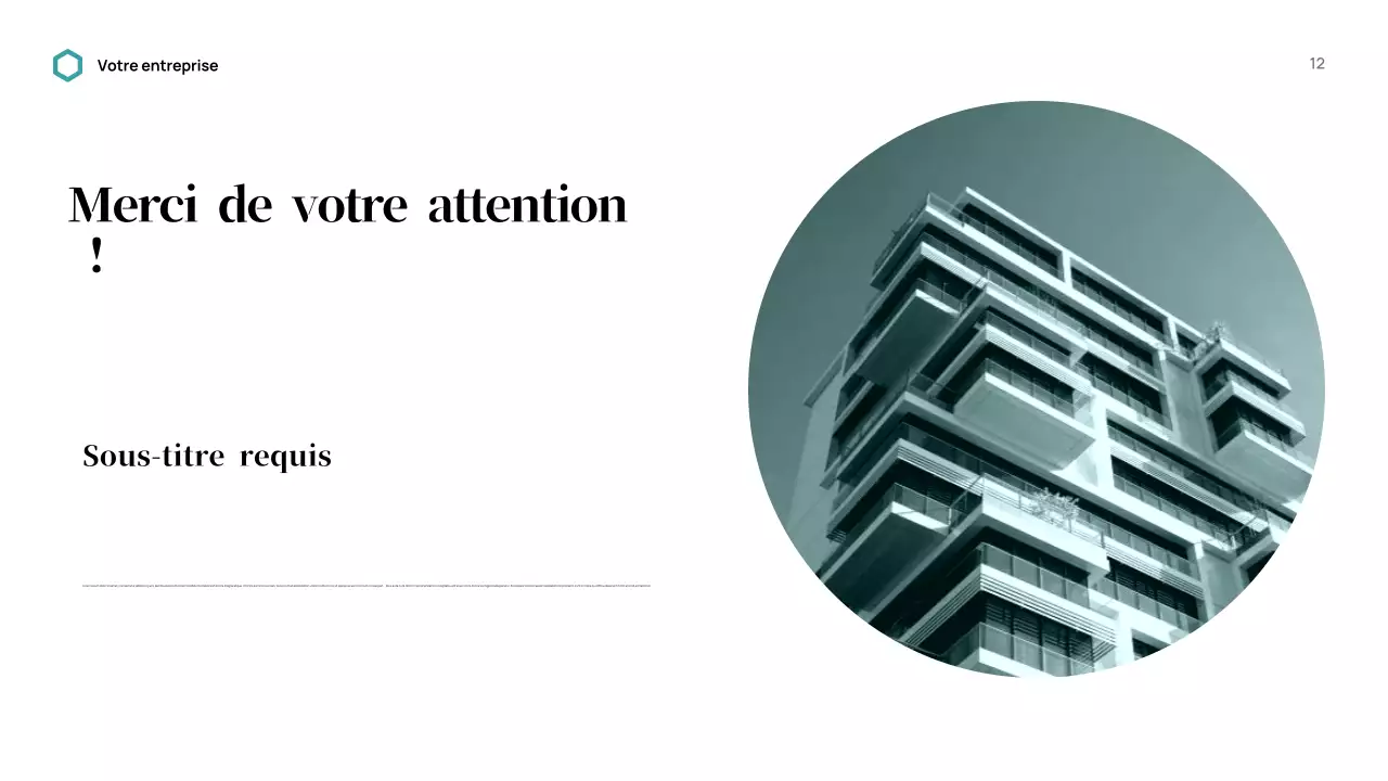 Présentation d'entreprise moderne noire