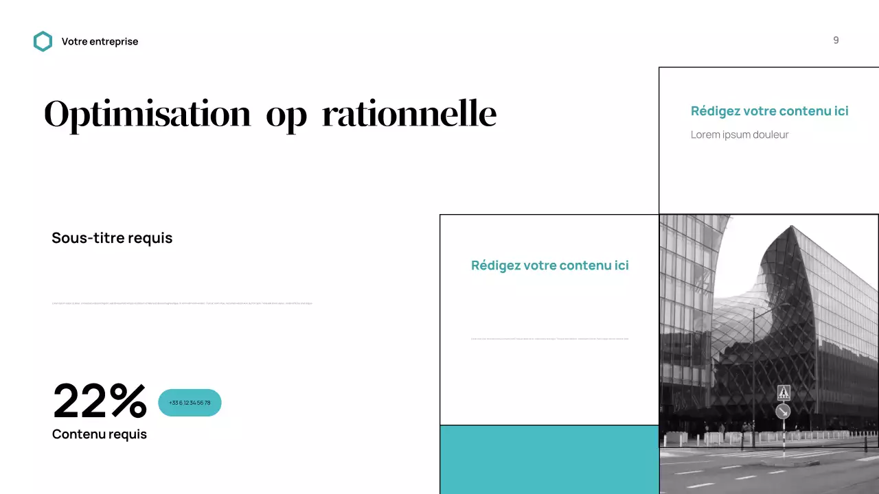 Présentation d'entreprise moderne noire