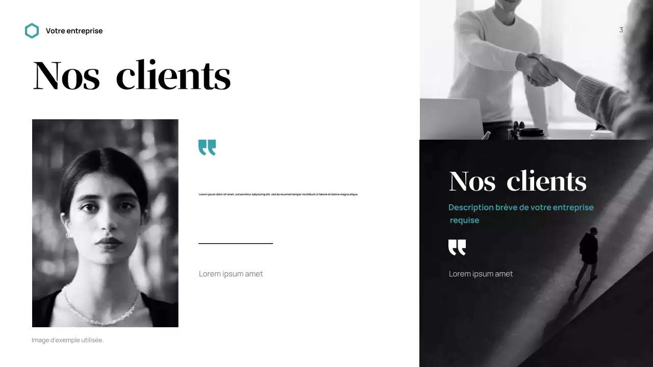 Présentation d'entreprise moderne noire