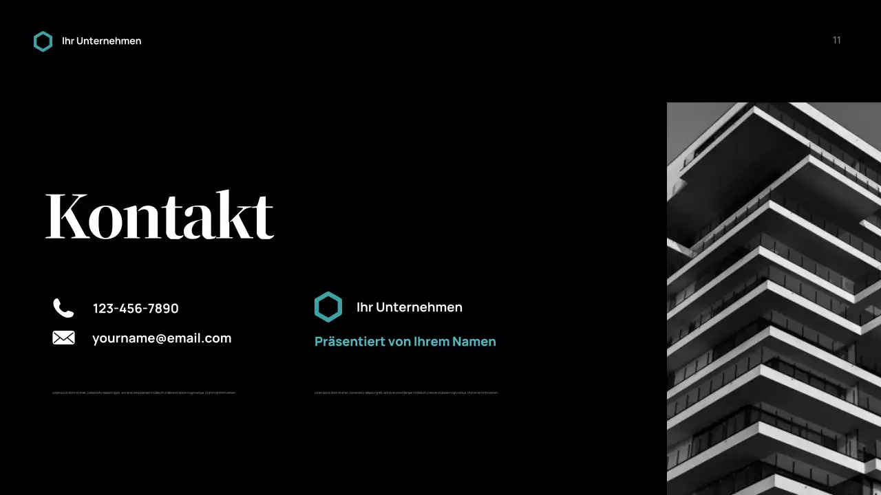 Black Modern Business Präsentation