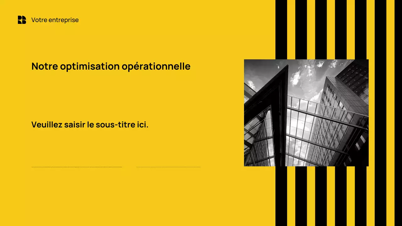 Présentation d'entreprise moderne jaune