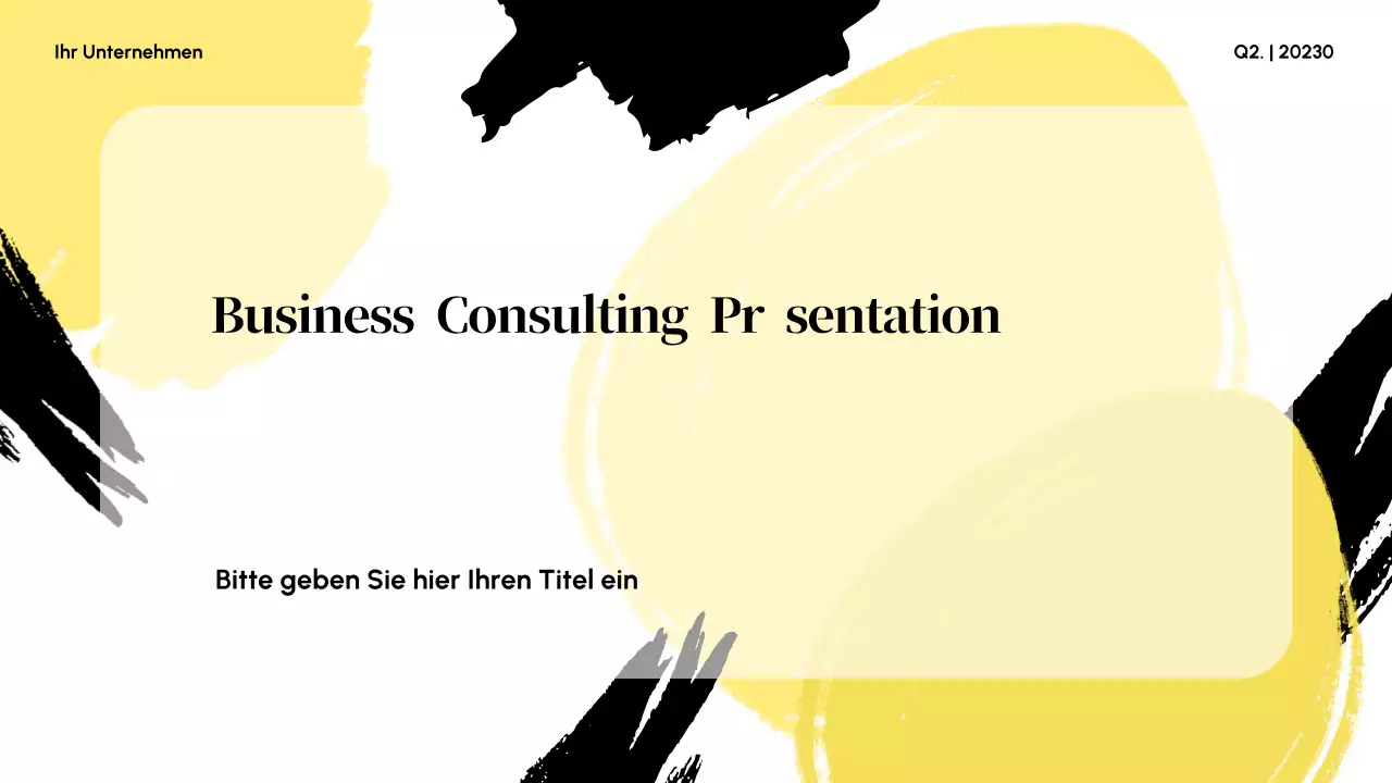 Gelbe abstrakte Geschäftspräsentation