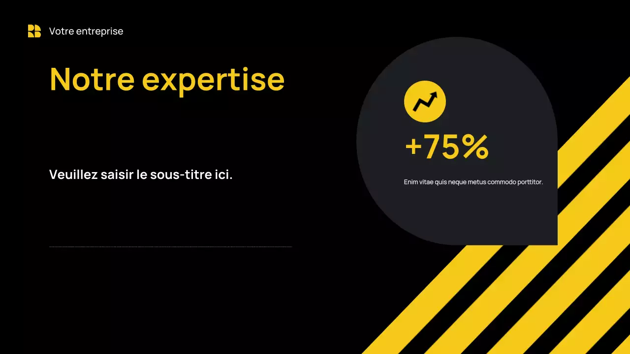 Présentation d'entreprise moderne jaune