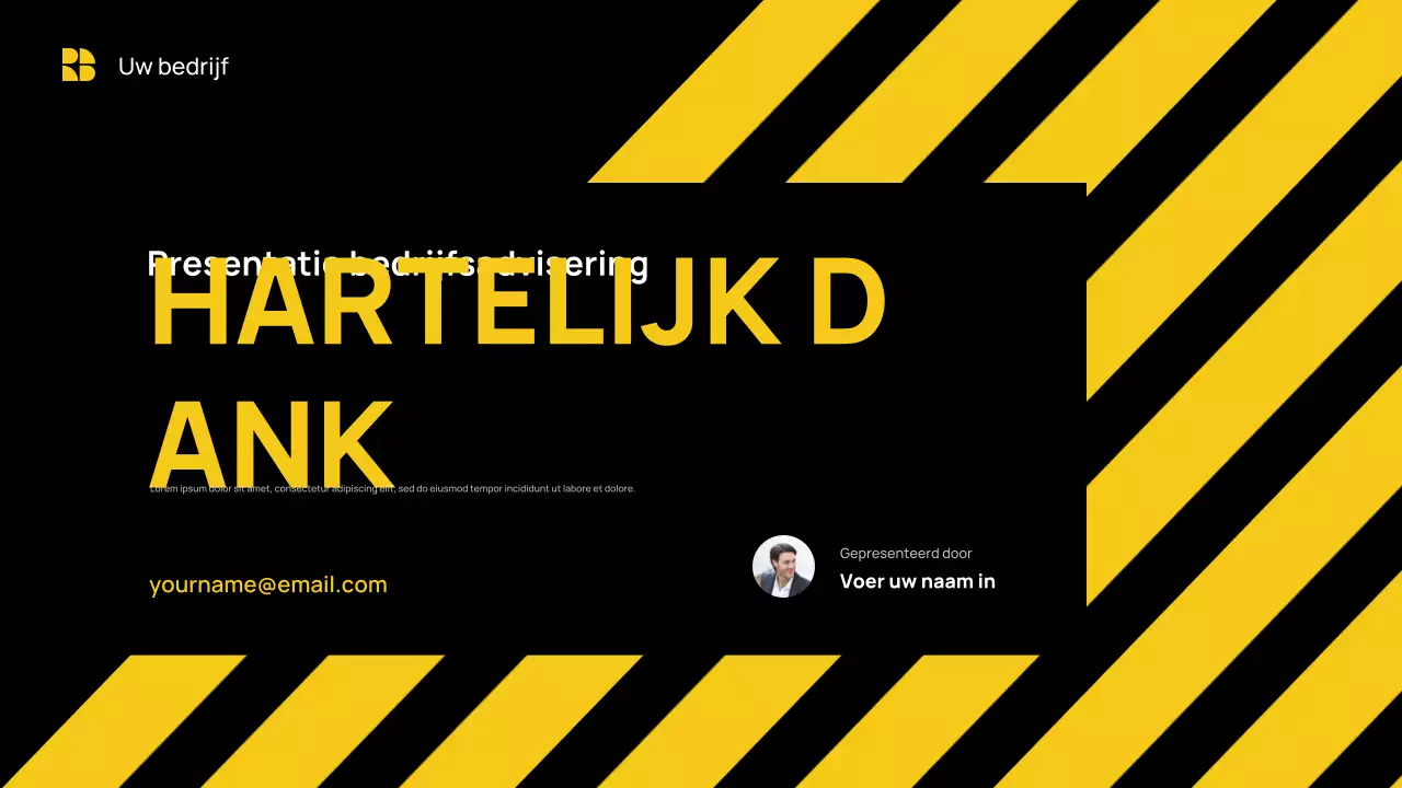 Gele moderne bedrijfspresentatie