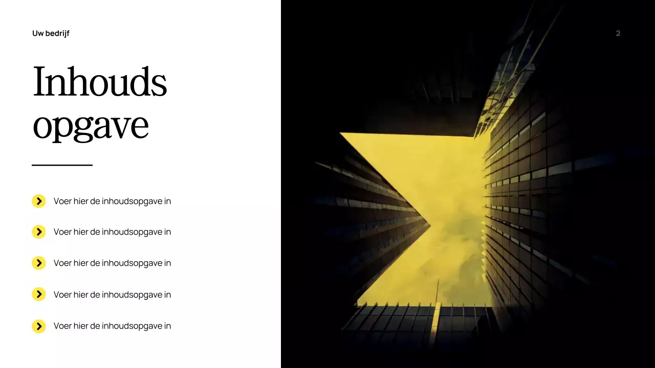 Gele moderne adviesgids