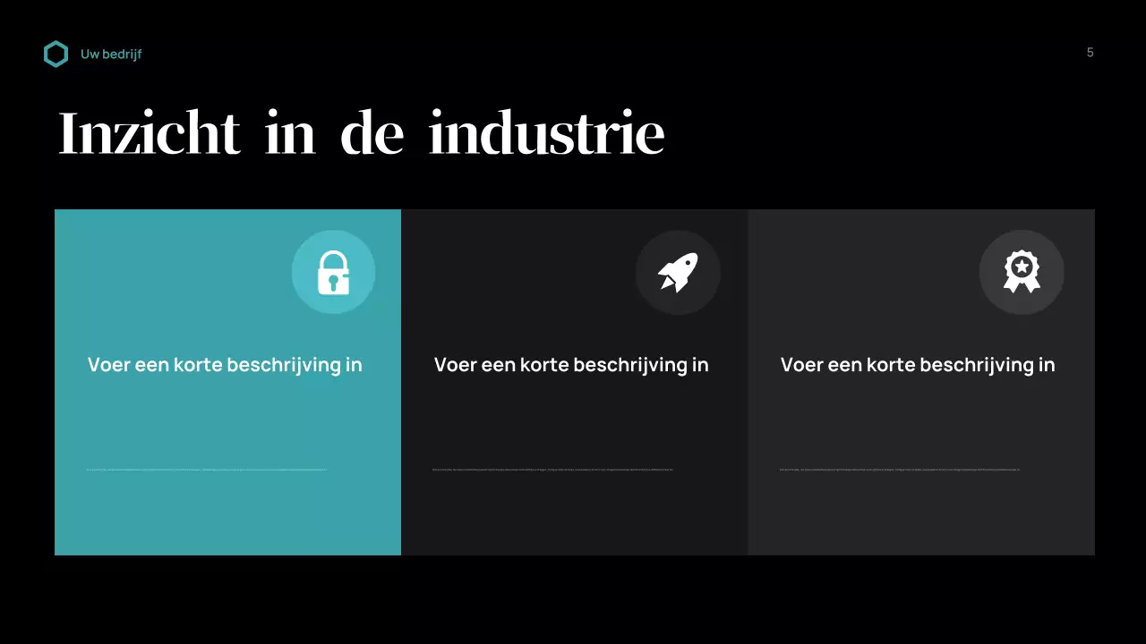 Zwarte moderne bedrijfspresentatie