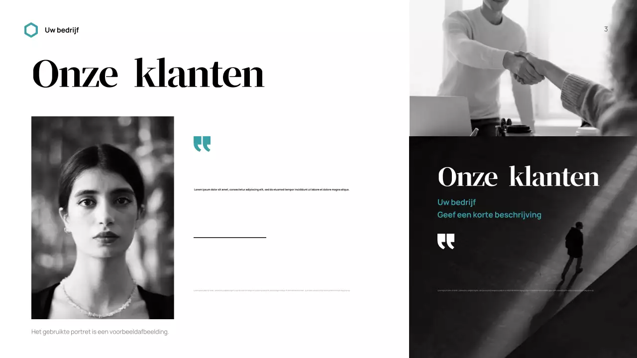 Zwarte moderne bedrijfspresentatie