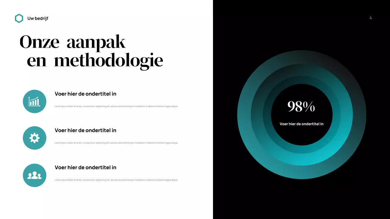 Zwarte moderne bedrijfspresentatie
