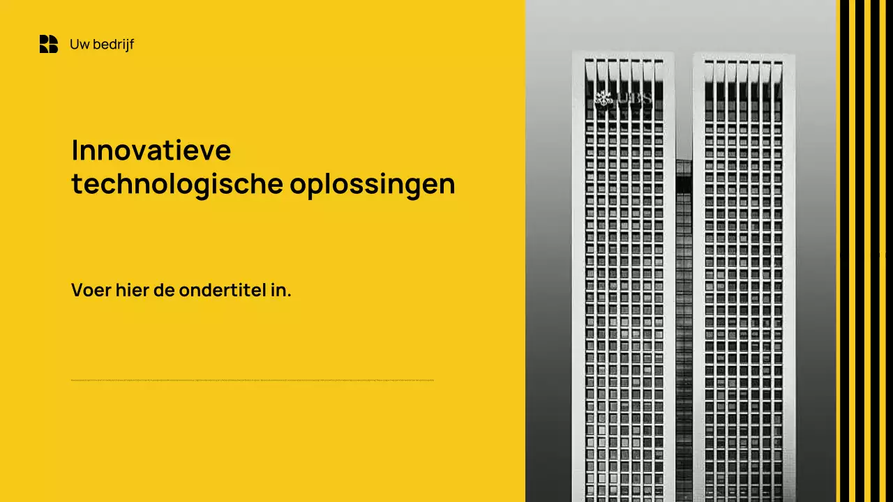 Gele moderne bedrijfspresentatie