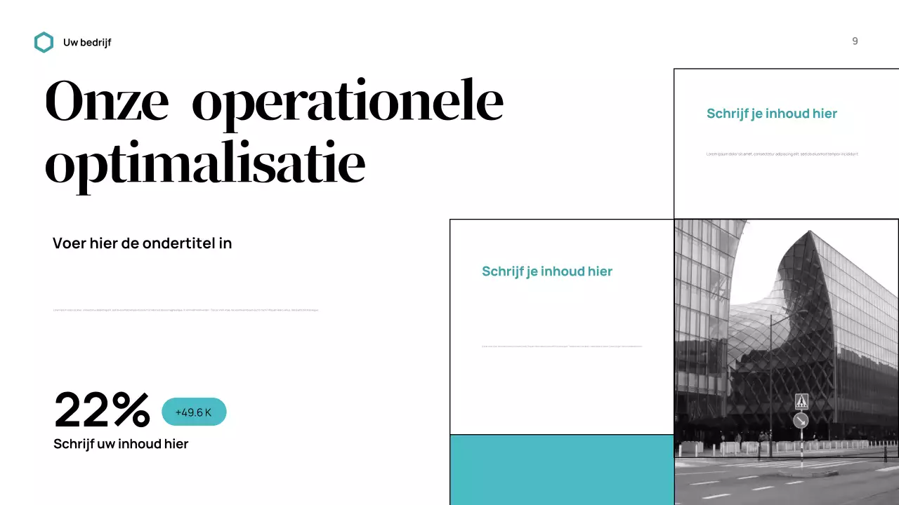 Zwarte moderne bedrijfspresentatie