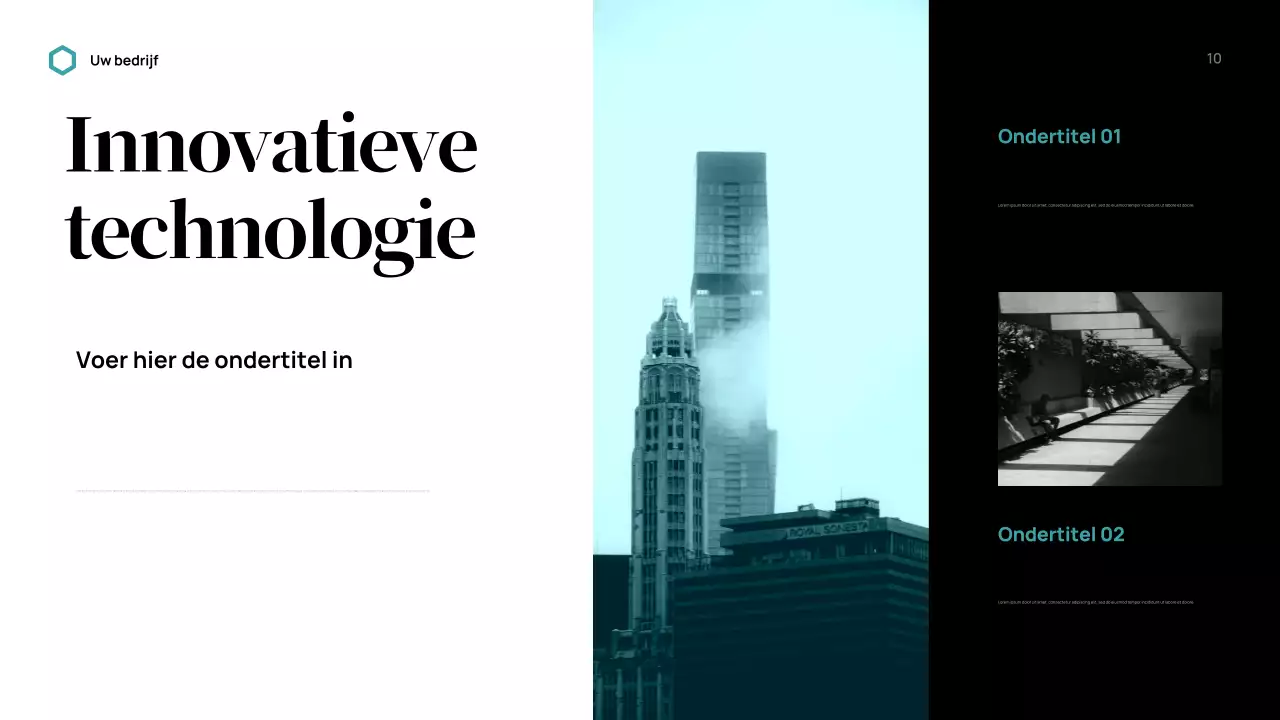 Zwarte moderne bedrijfspresentatie