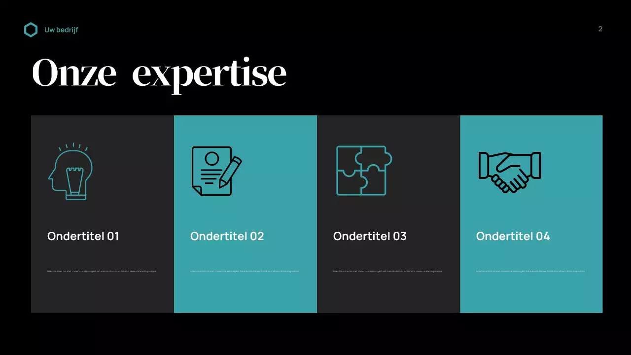 Zwarte moderne bedrijfspresentatie