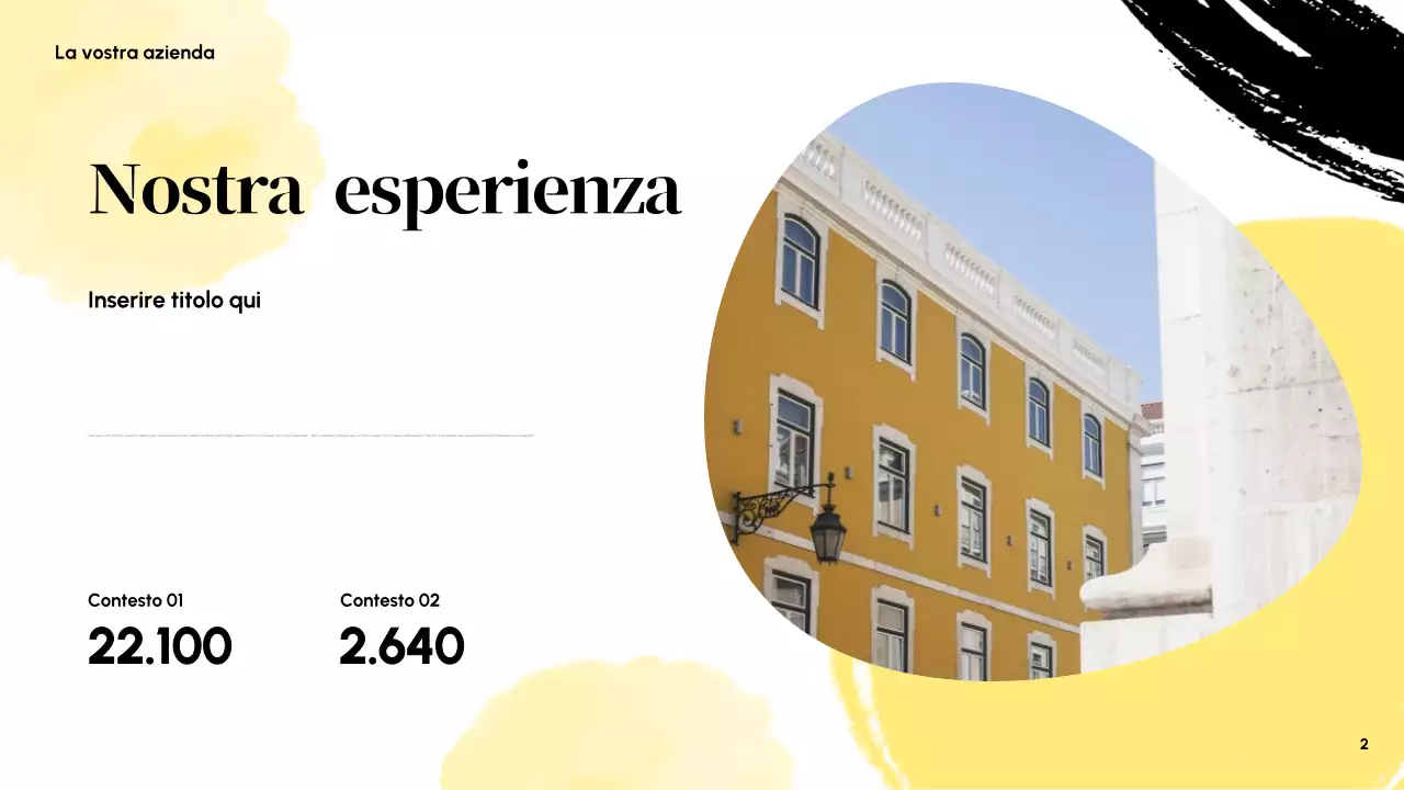 Presentazione aziendale astratta gialla