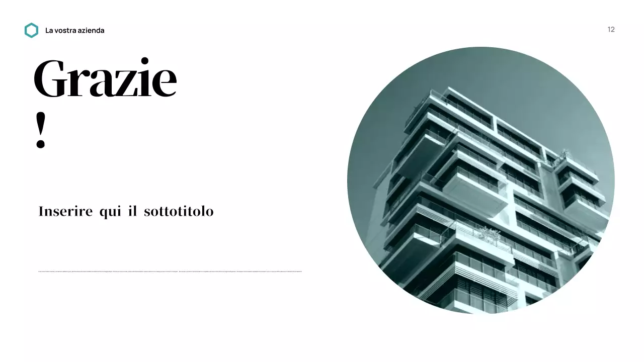 Presentazione aziendale moderna in nero