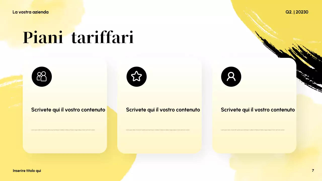 Presentazione aziendale astratta gialla