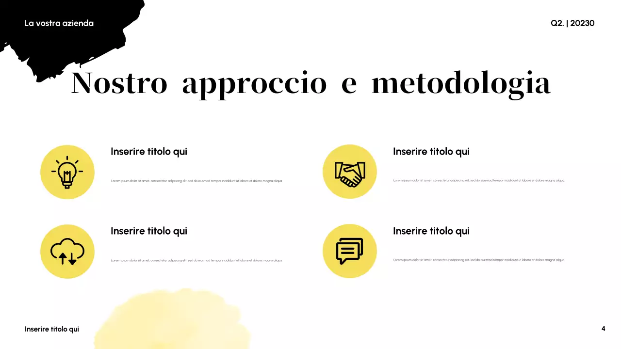 Presentazione aziendale astratta gialla