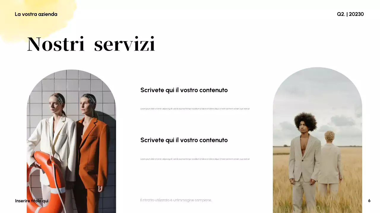 Presentazione aziendale astratta gialla