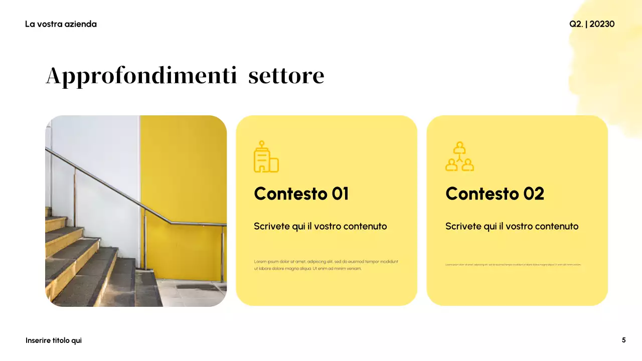 Presentazione aziendale astratta gialla