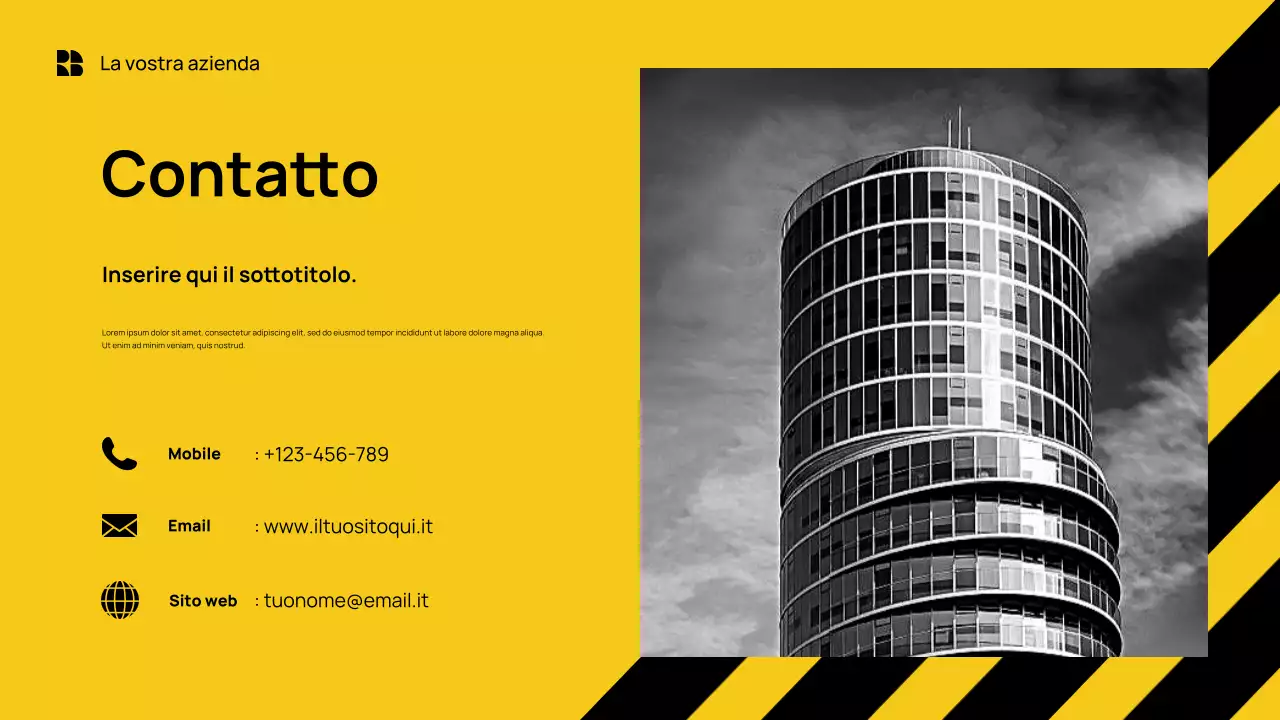 Giallo Presentazione aziendale moderna