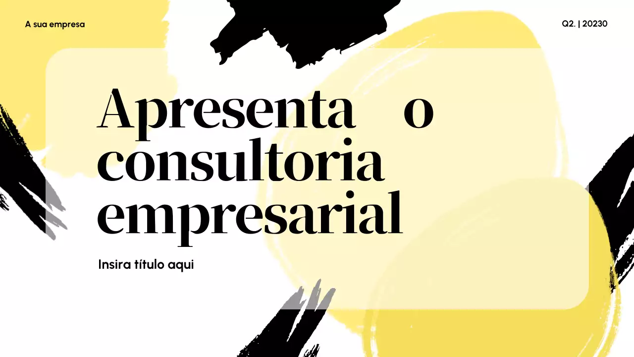 Apresentação empresarial abstrata amarela