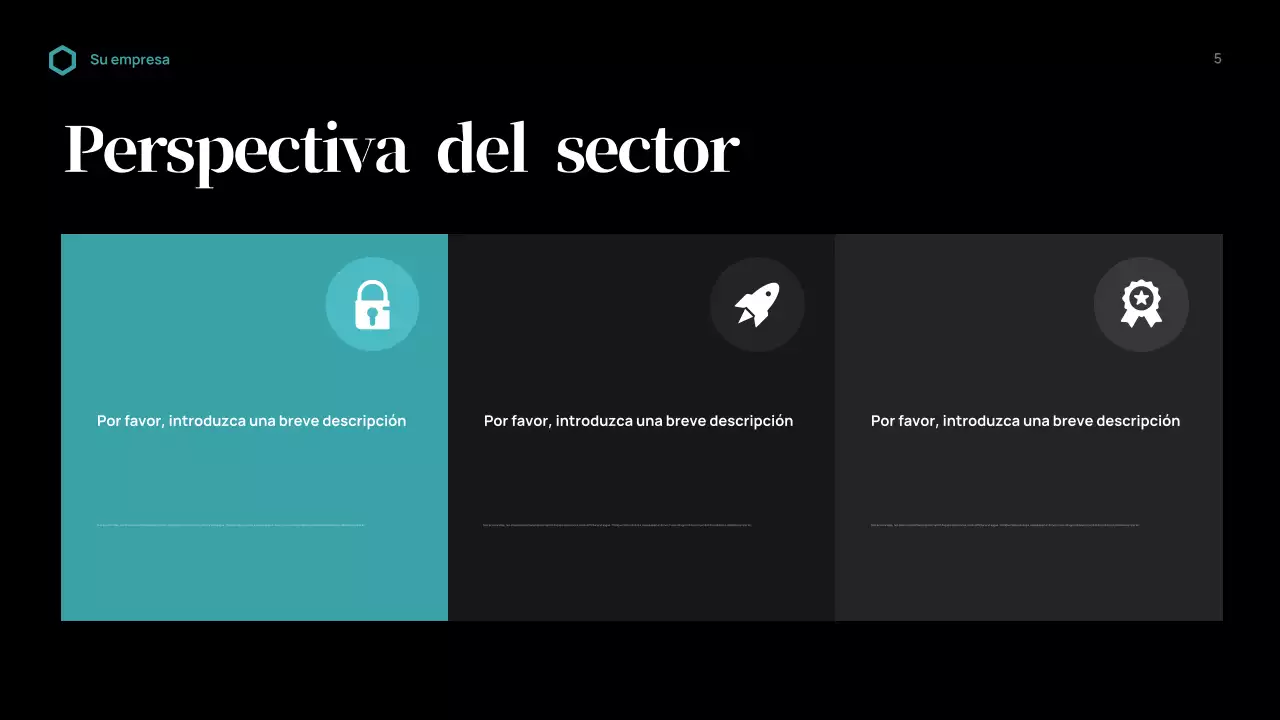 Presentación de negocios moderna en negro