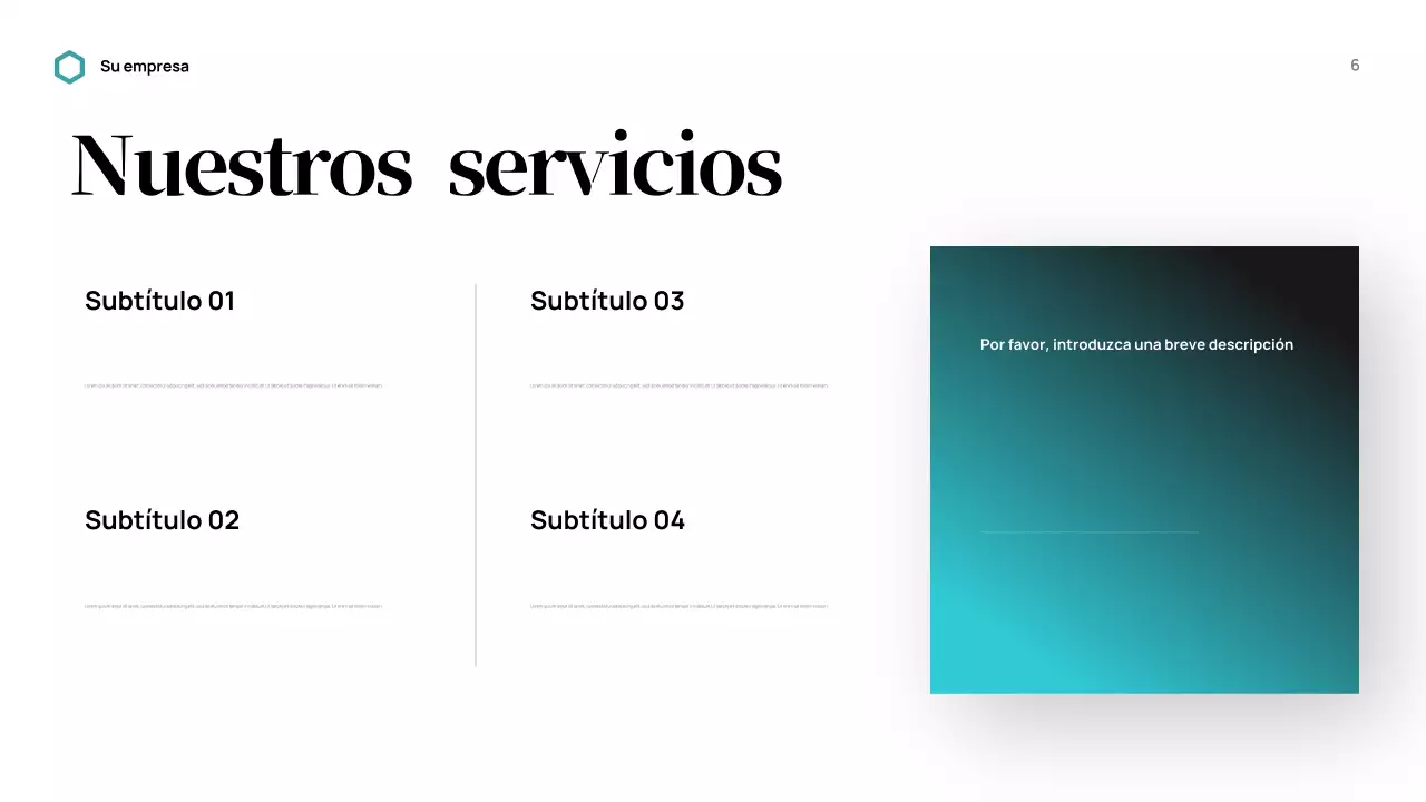 Presentación de negocios moderna en negro