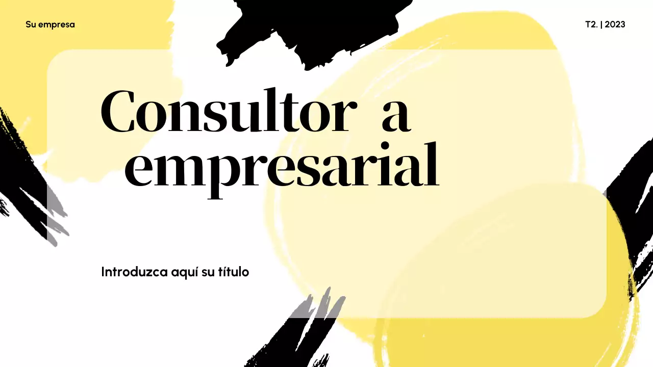 Presentación comercial abstracta en amarillo