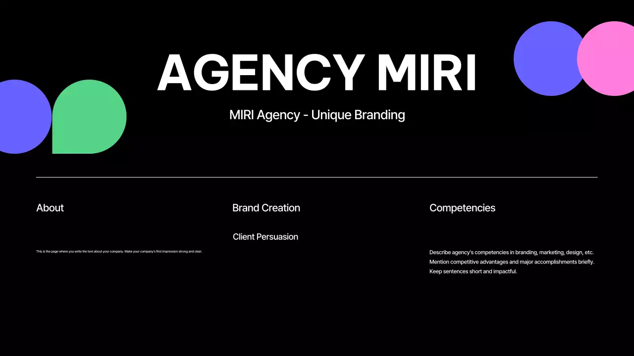 perfil da empresa black modern design