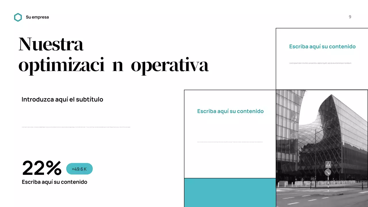 Presentación de negocios moderna en negro