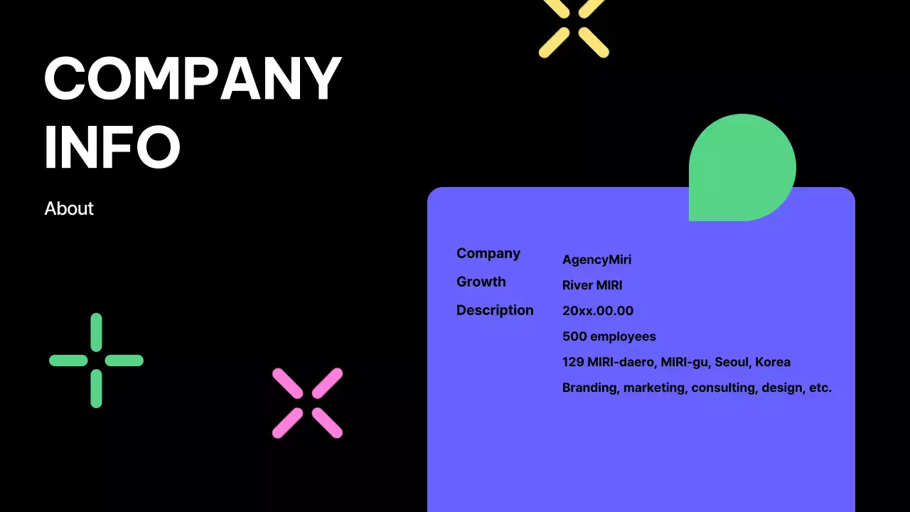 perfil da empresa black modern design