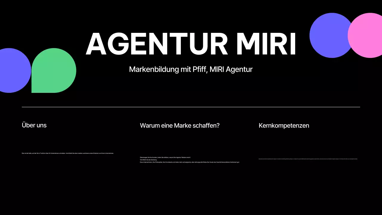 black modern design Firmenprofil