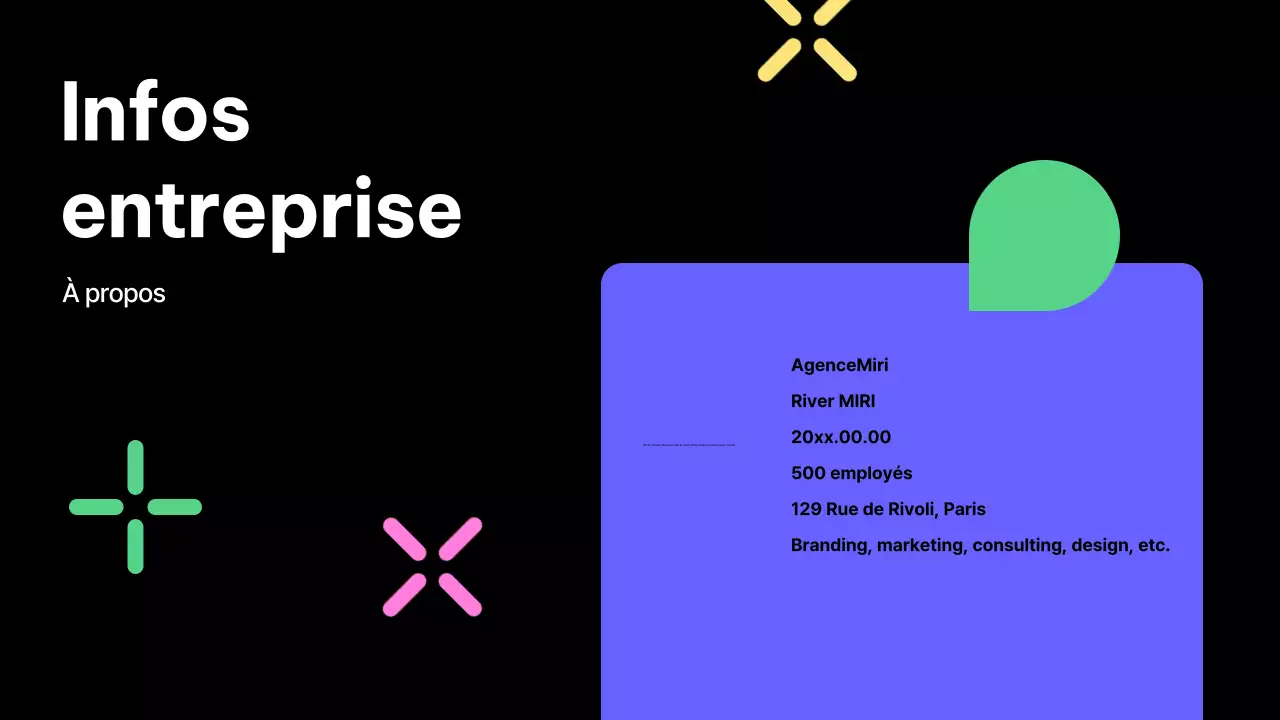 black modern design profil de l'entreprise