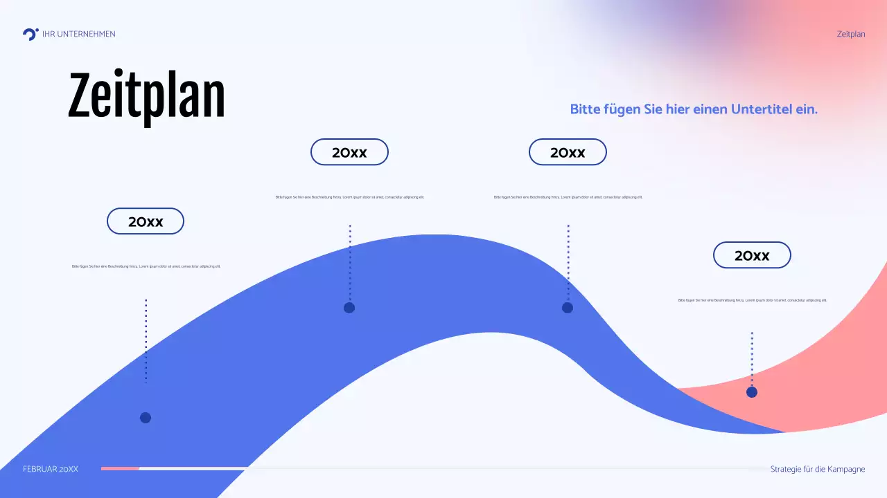 blaue moderne Kampagnenpräsentation