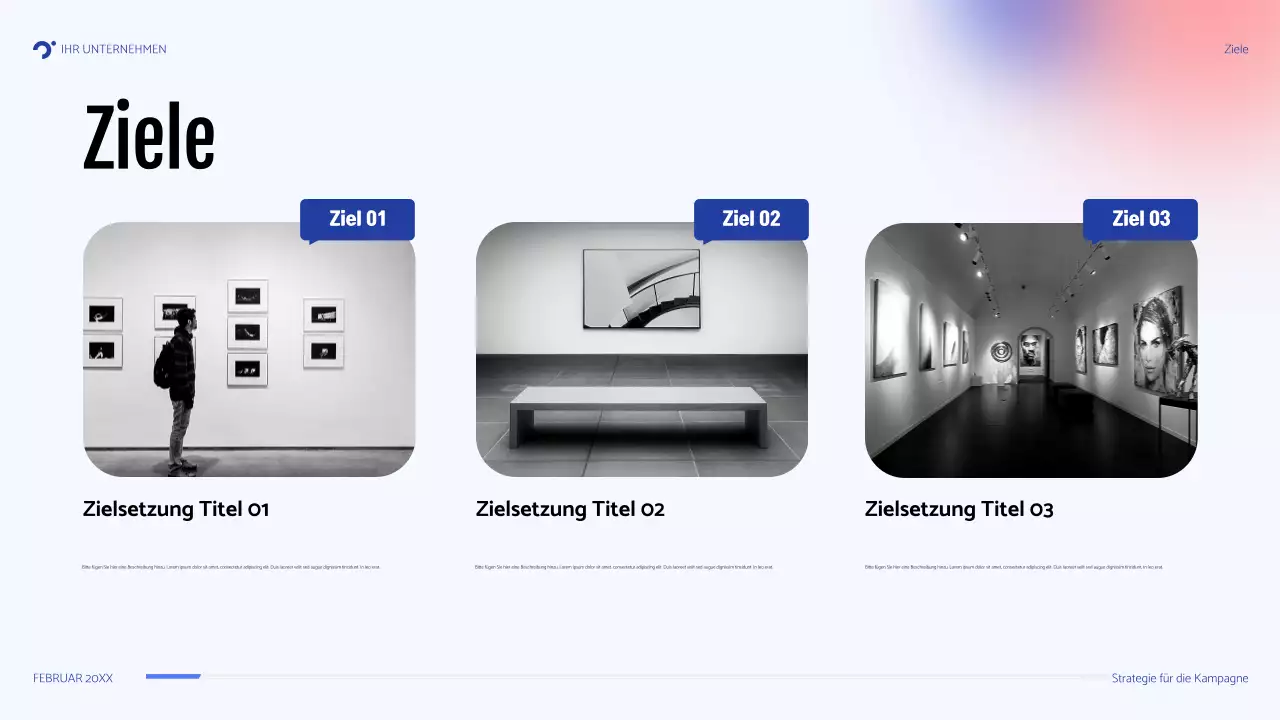 blaue moderne Kampagnenpräsentation