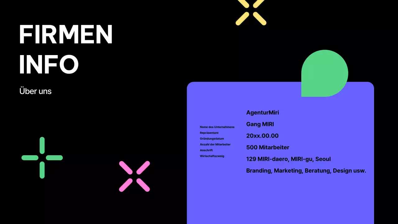 black modern design Firmenprofil