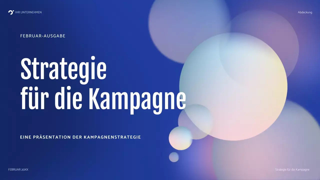 blaue moderne Kampagnenpräsentation