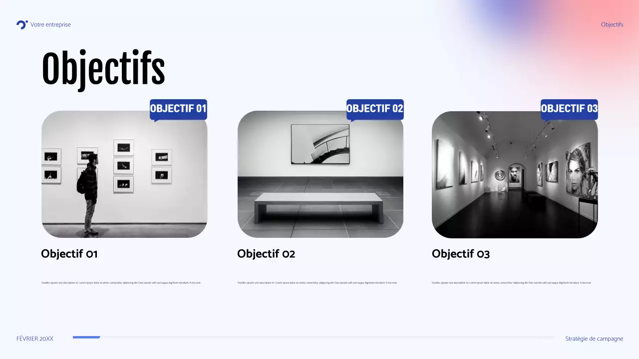 présentation de la campagne moderne bleue