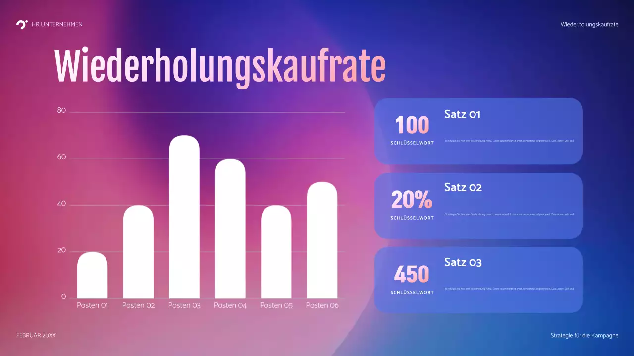 blaue moderne Kampagnenpräsentation