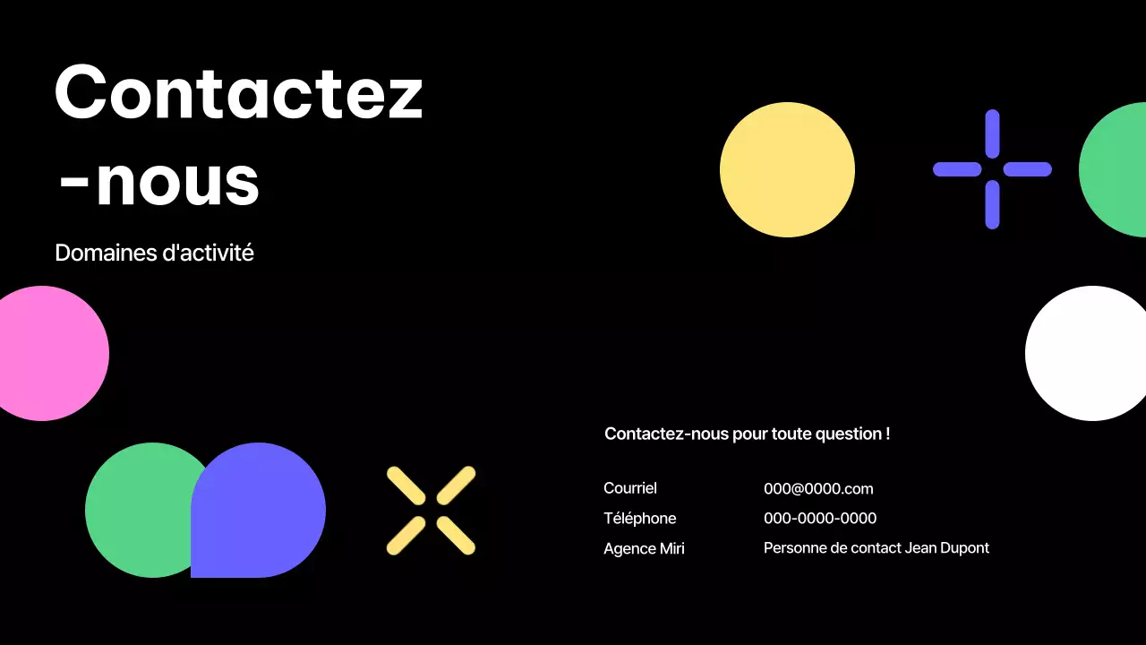 black modern design profil de l'entreprise