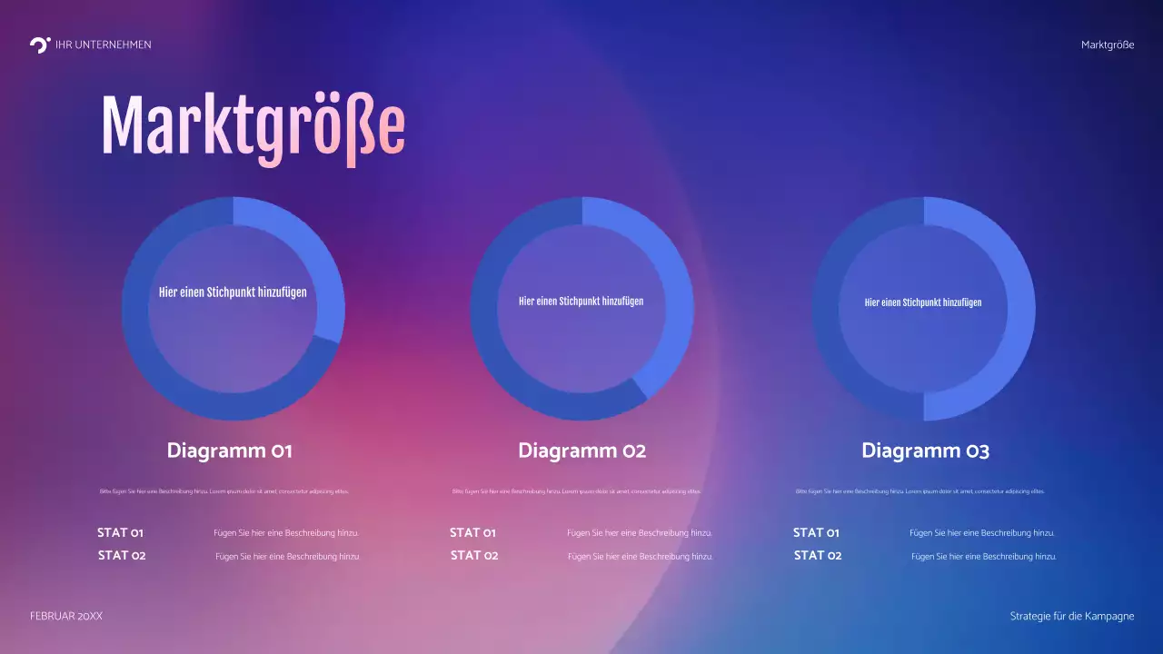 blaue moderne Kampagnenpräsentation