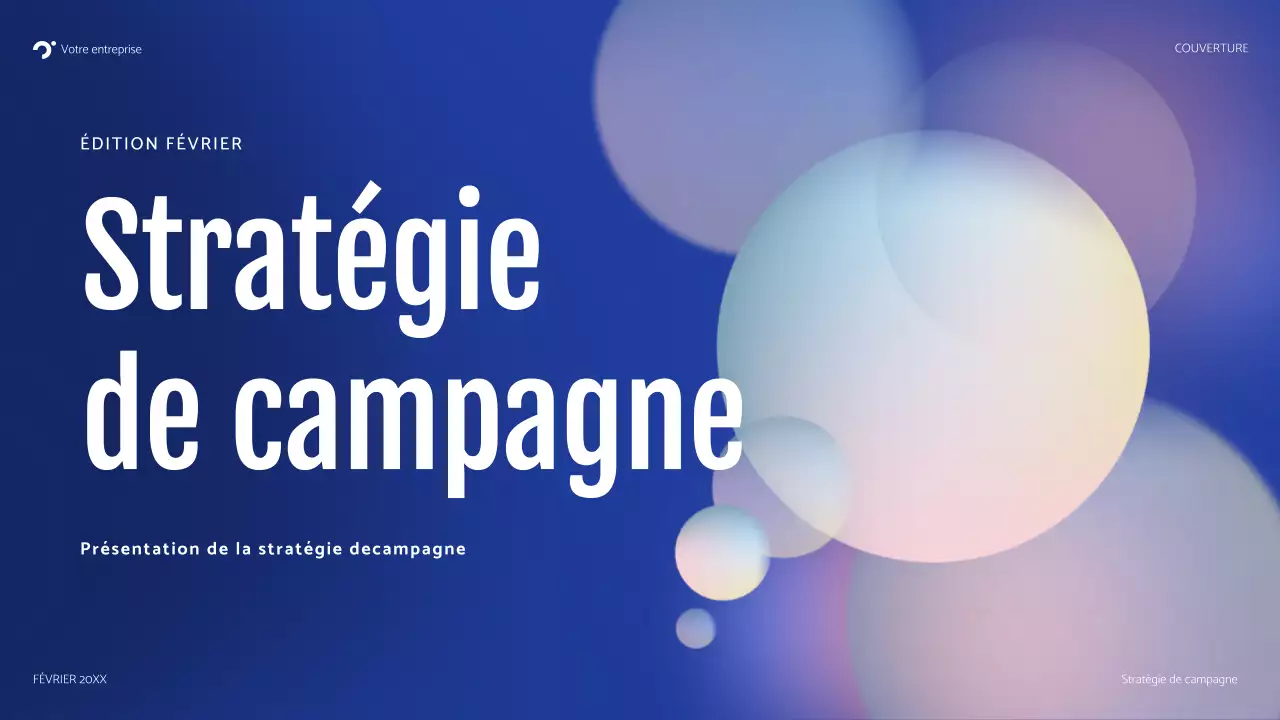 présentation de la campagne moderne bleue